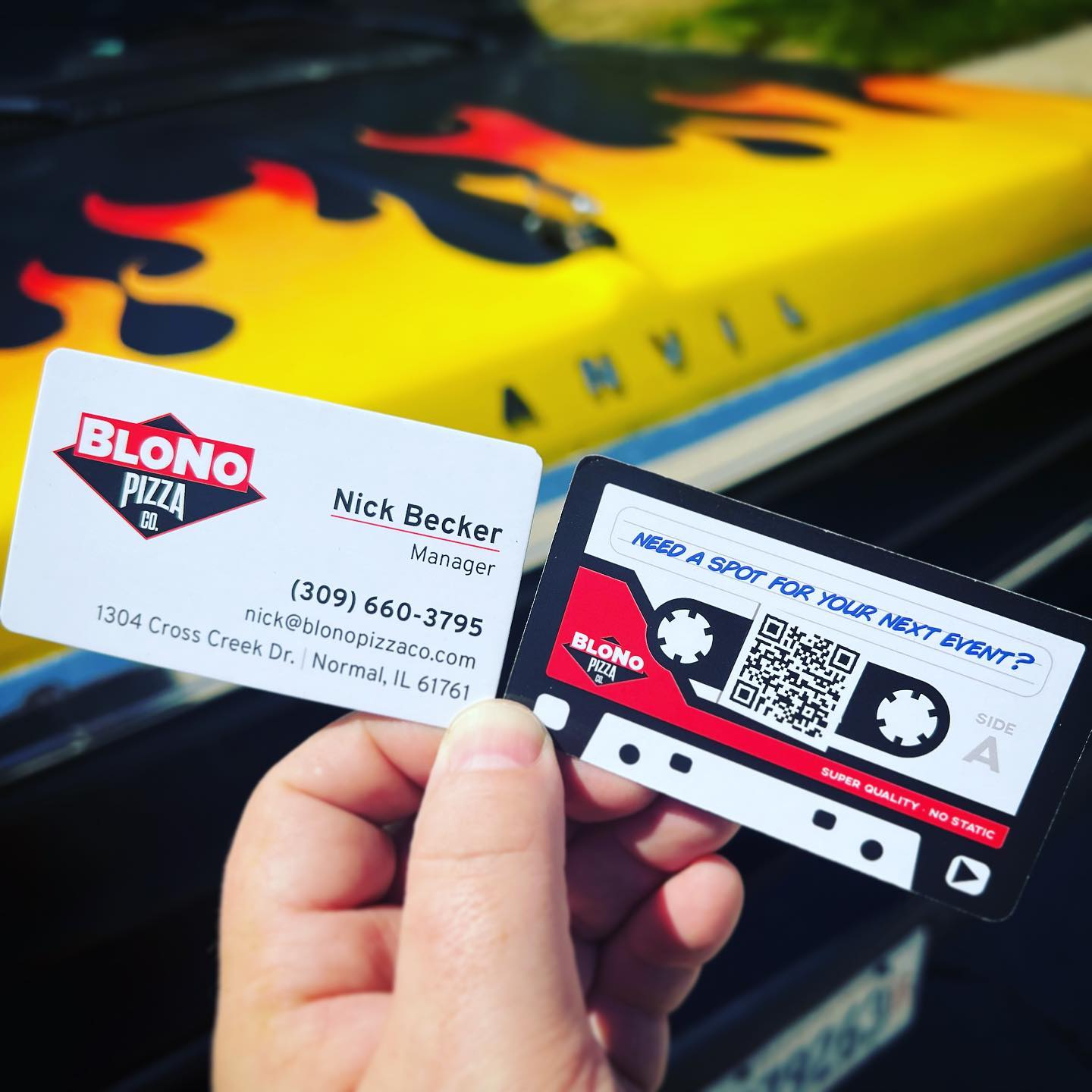 BloNo Pizza Co. Business Cards